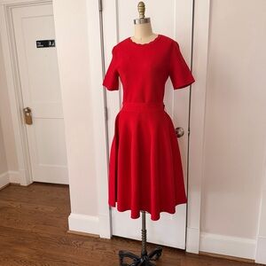 Carolina Hererra Red Midi Dress
